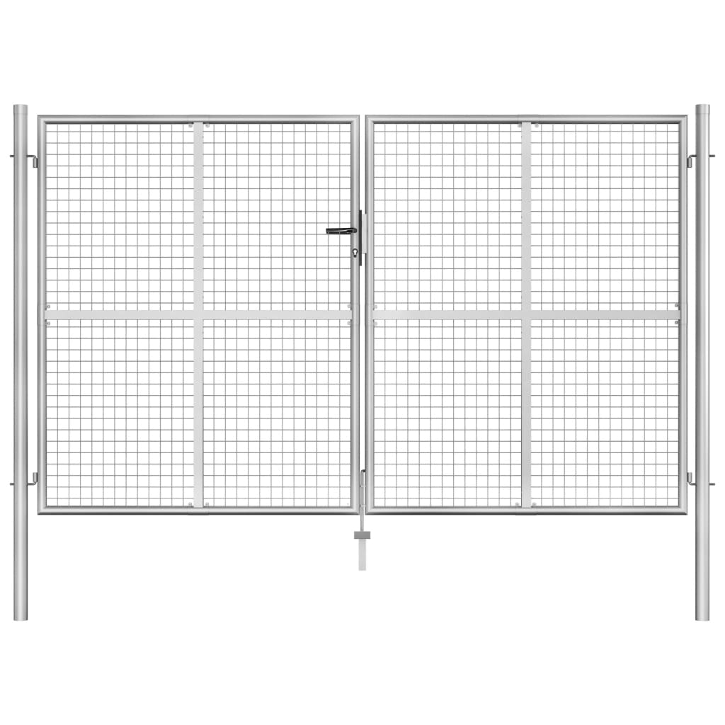 Garden Gate Galvanised Steel Silver