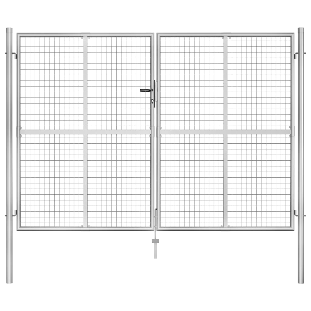Garden Gate Galvanised Steel Silver