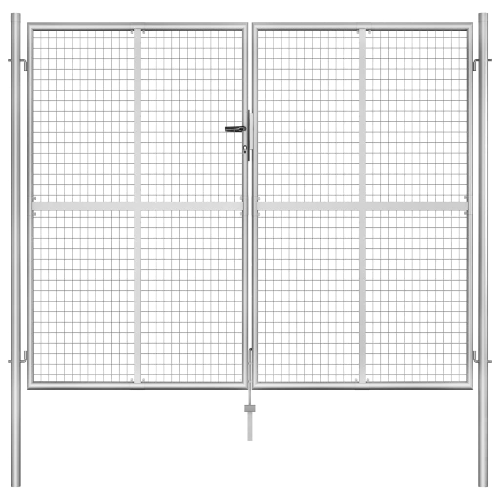Garden Gate Galvanised Steel Silver