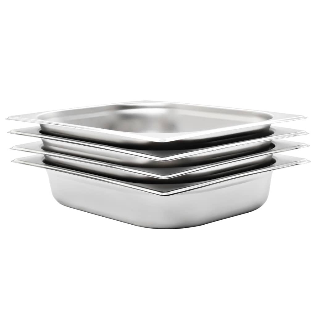Gastronorm Containers 2 Pcs Gn 1/2 200 Mm Stainless Steel