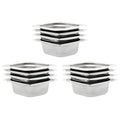Gastronorm Containers 12 Pcs Gn 1/6 65 Mm Stainless Steel