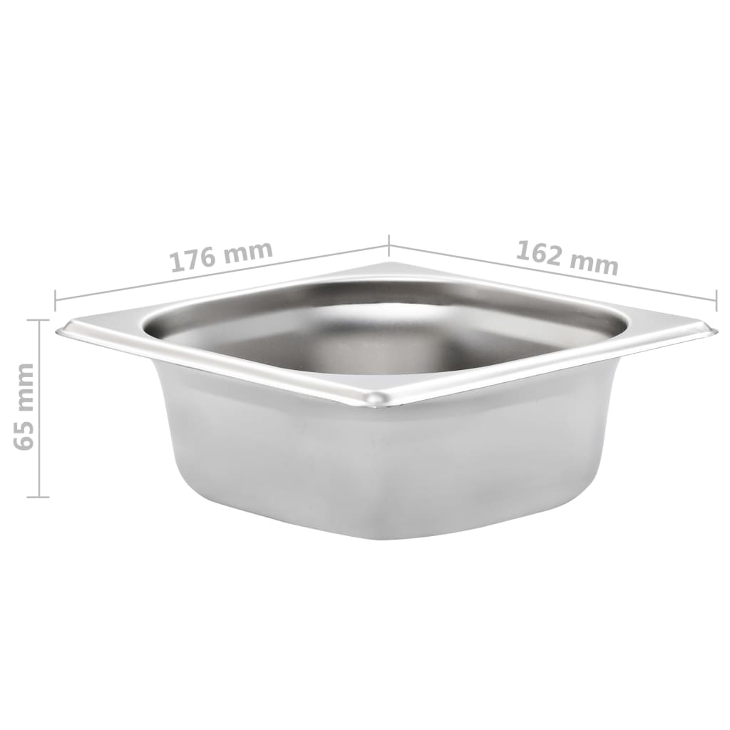 Gastronorm Containers 12 Pcs Gn 1/6 65 Mm Stainless Steel