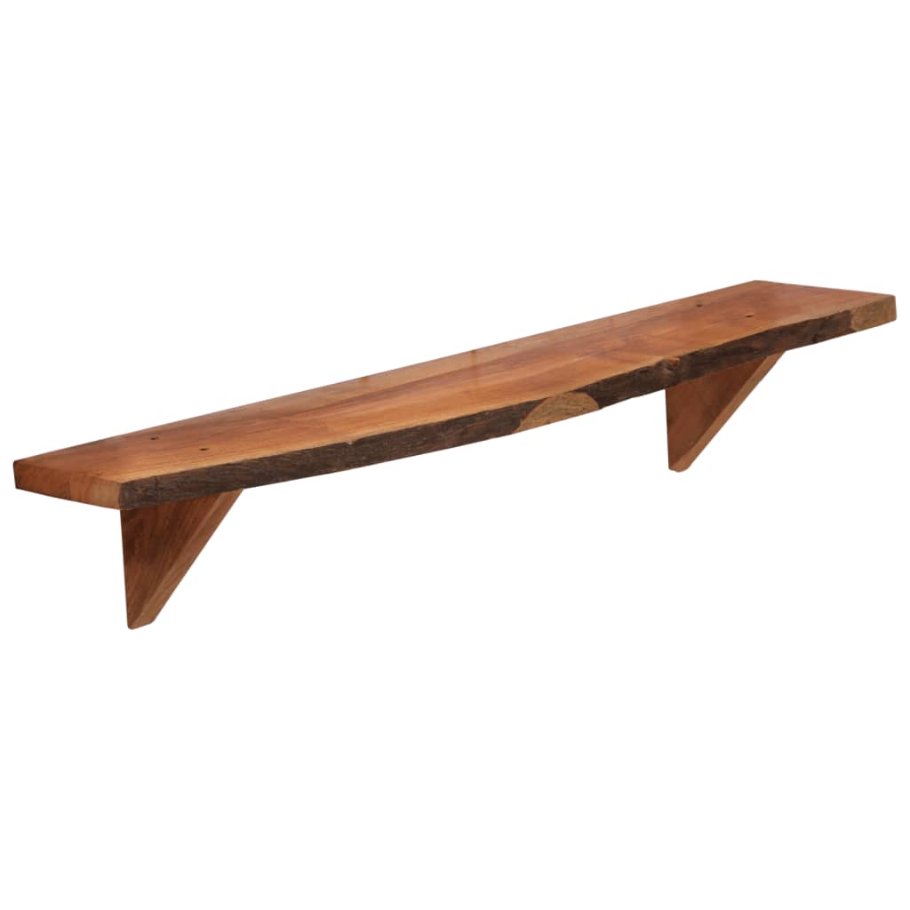 Wall Shelves 2 Pcs Solid Acacia Wood