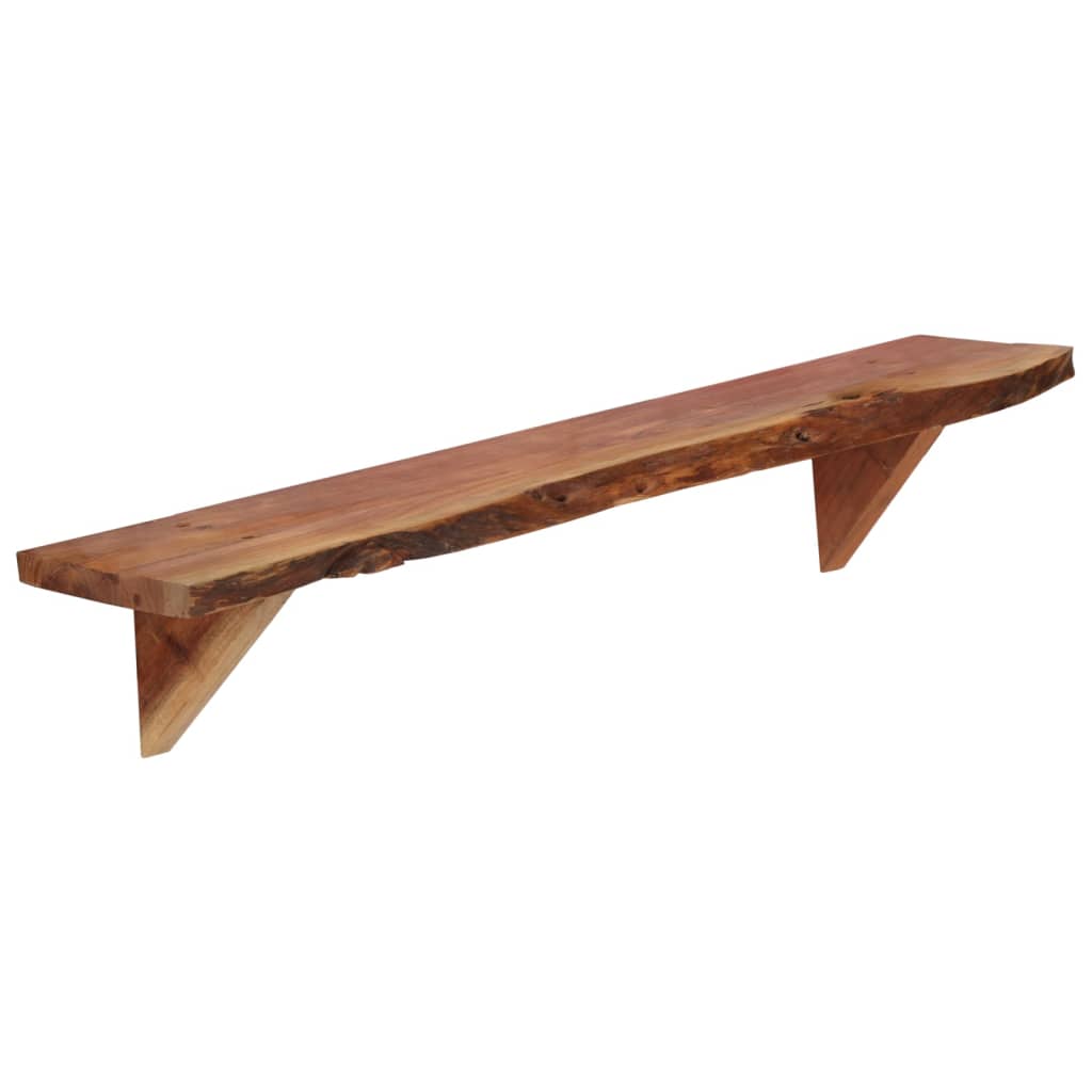 Wall Shelves 2 Pcs Solid Acacia Wood