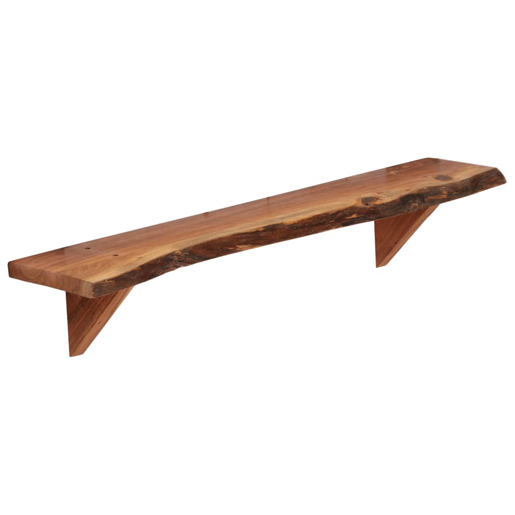 Wall Shelves 2 Pcs Solid Acacia Wood