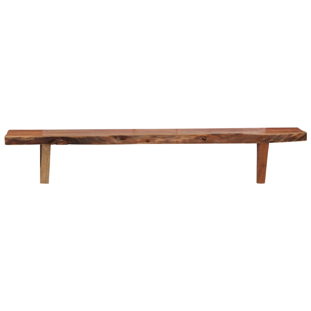 Wall Shelves 2 Pcs Solid Acacia Wood