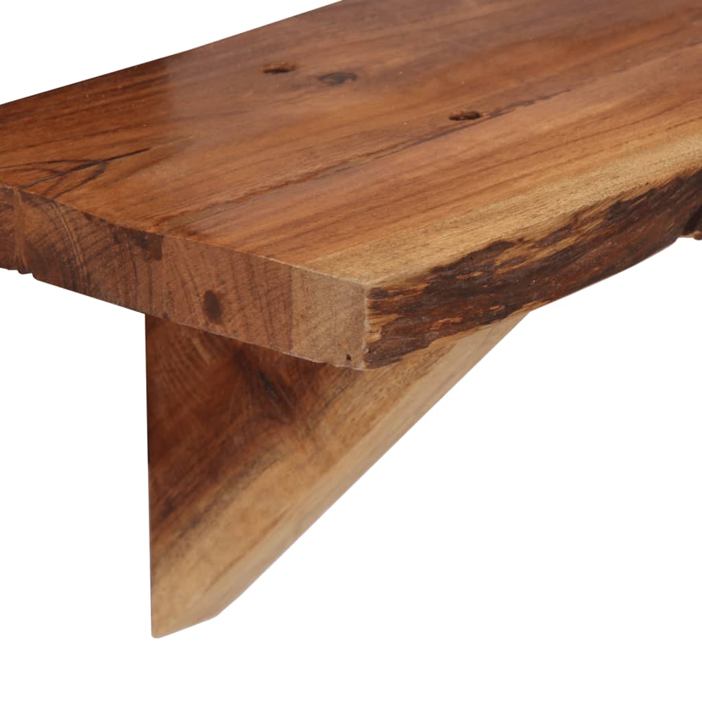 Wall Shelves 2 Pcs Solid Acacia Wood