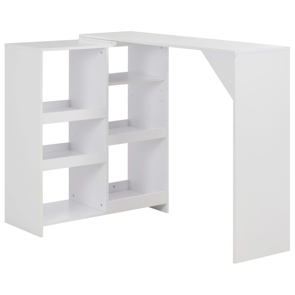 Bar Table With Moveable Shelf 138X39X110 Cm