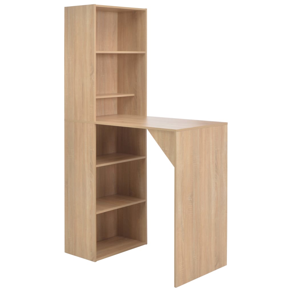 Bar Table With Cabinet White 115X59X200 Cm