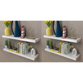 2 Mdf Floating Wall Display Shelves Book/Dvd Storage