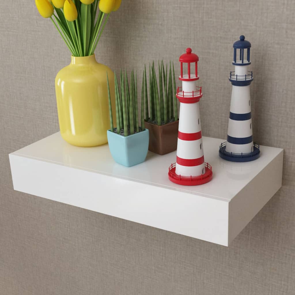Floating Wall Shelves With Drawers 2 Pcs