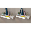 Floating Wall Shelves With Drawers 2 Pcs