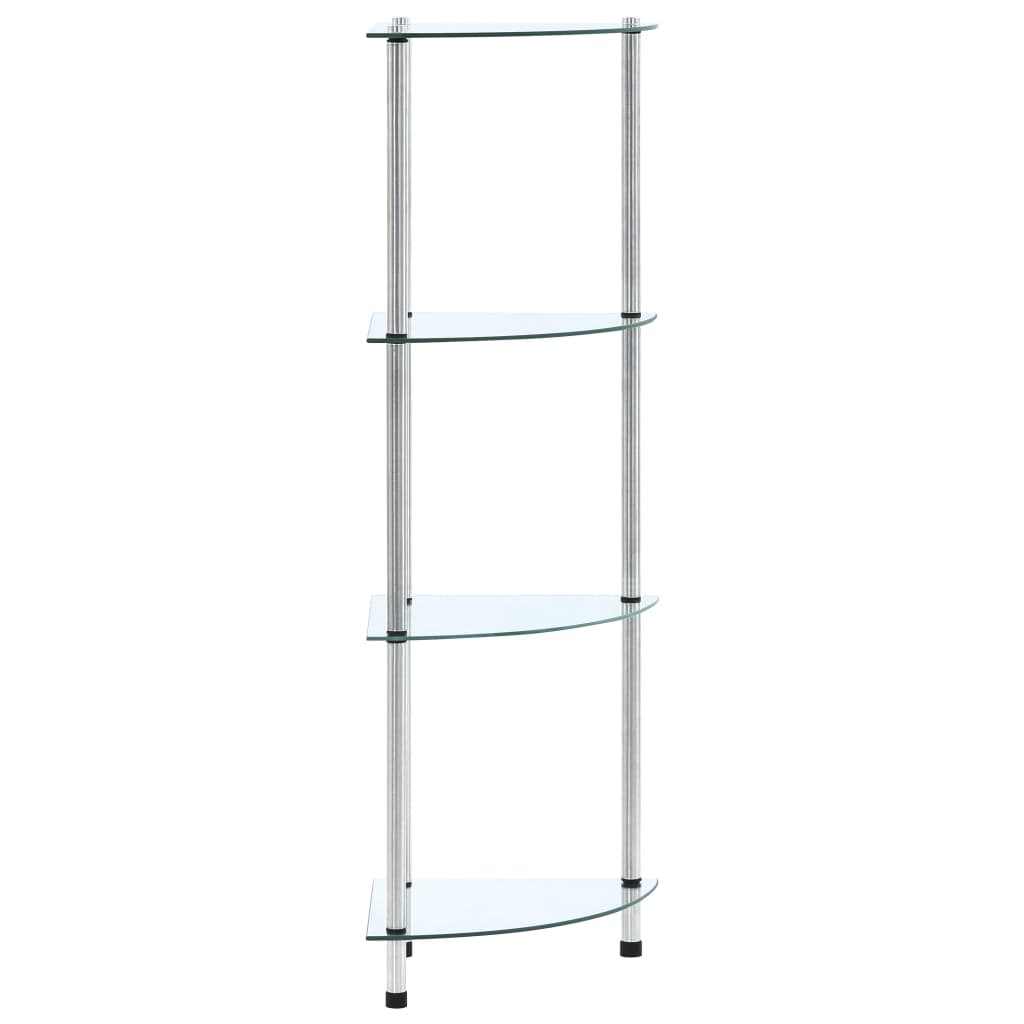 Shelf | | Tempered Glass And Aluminium | 30X30X67 Cm | Shelf