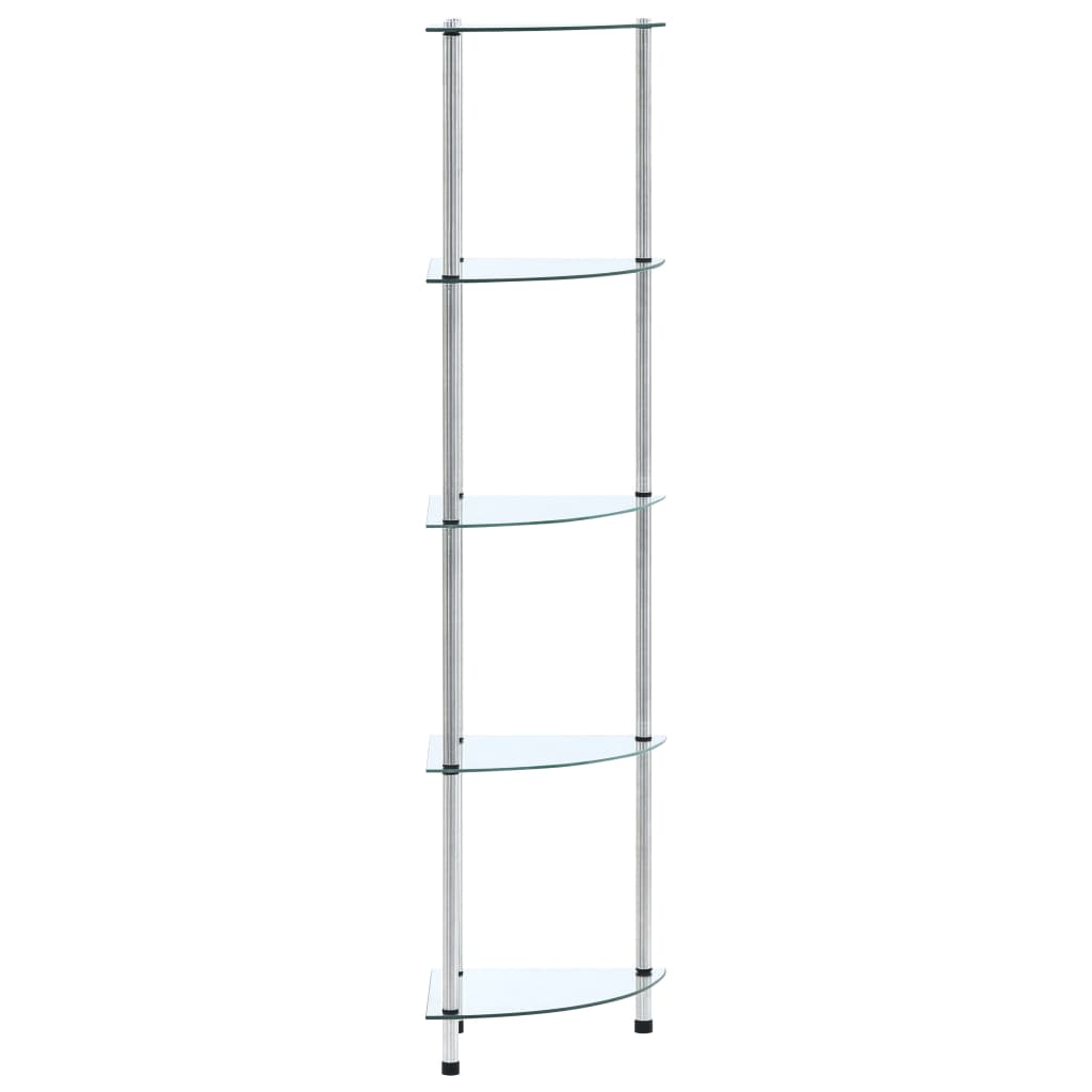 Shelf | | Tempered Glass And Aluminium | 30X30X67 Cm | Shelf