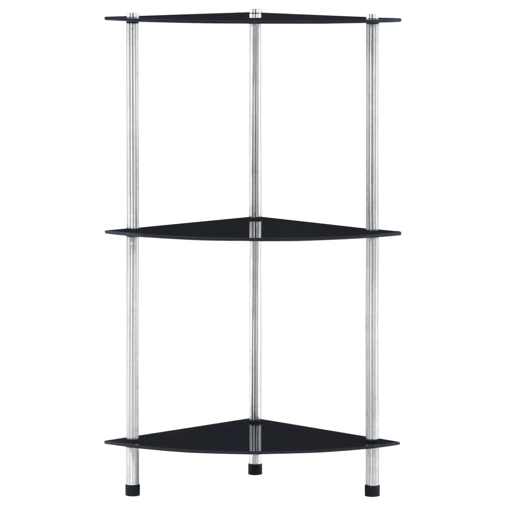 Shelf | | Tempered Glass And Aluminium | 30X30X67 Cm | Shelf