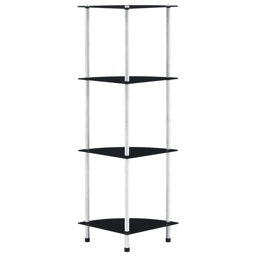 Shelf | | Tempered Glass And Aluminium | 30X30X67 Cm | Shelf