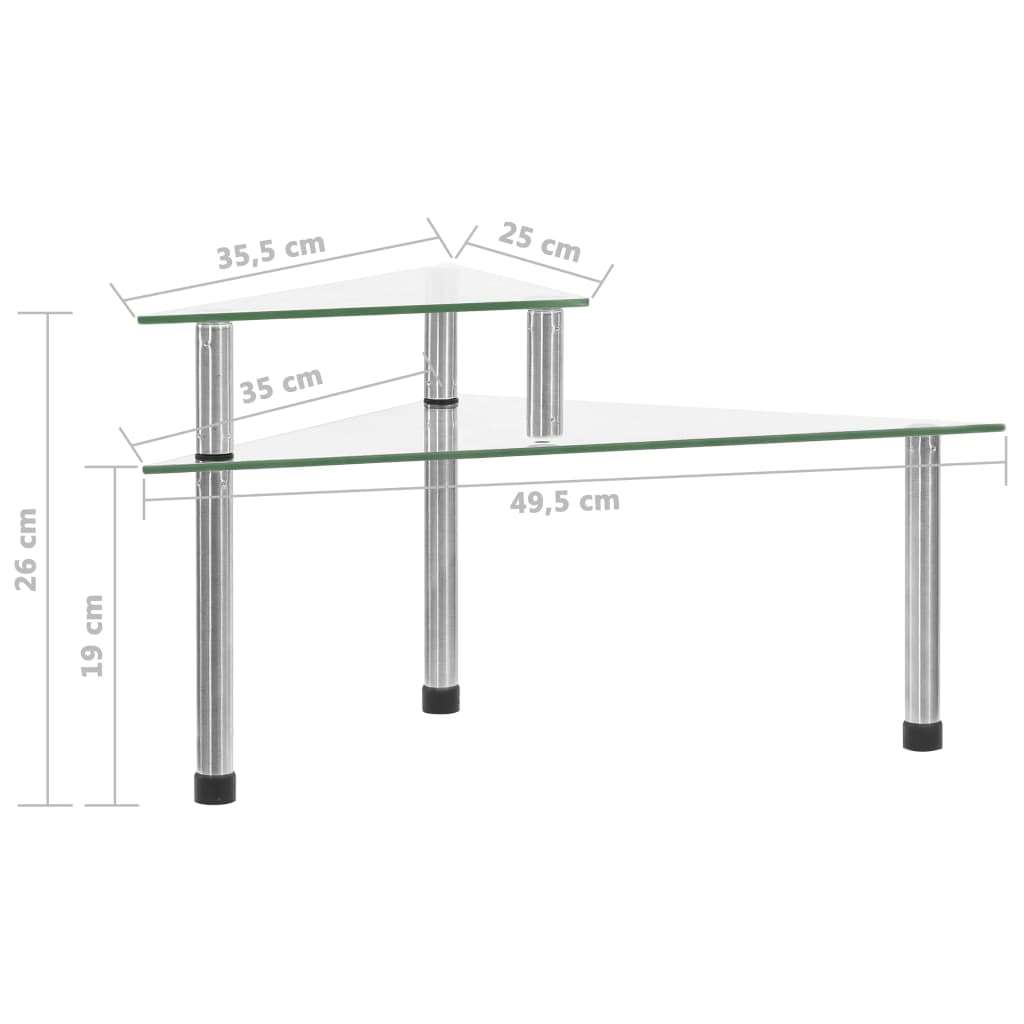 Kitchen Shelf 49.5X35X19 Cm Tempered Glass