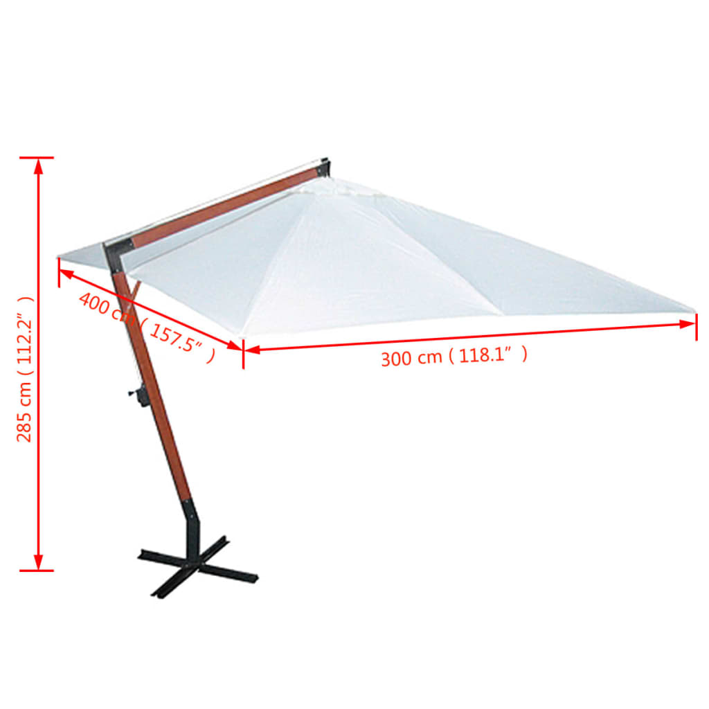 Garden Parasol 300 X 400 Cm