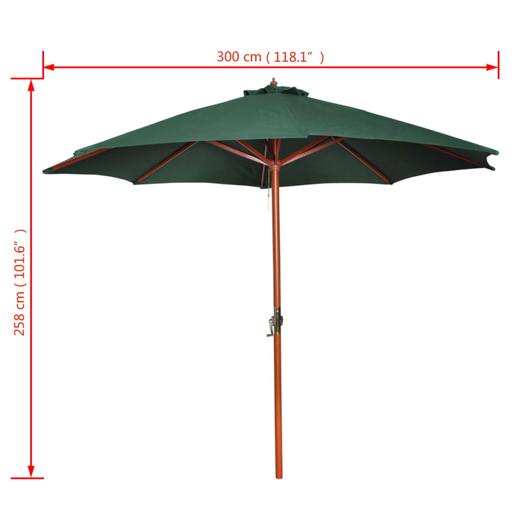 Garden Parasol 258 Cm