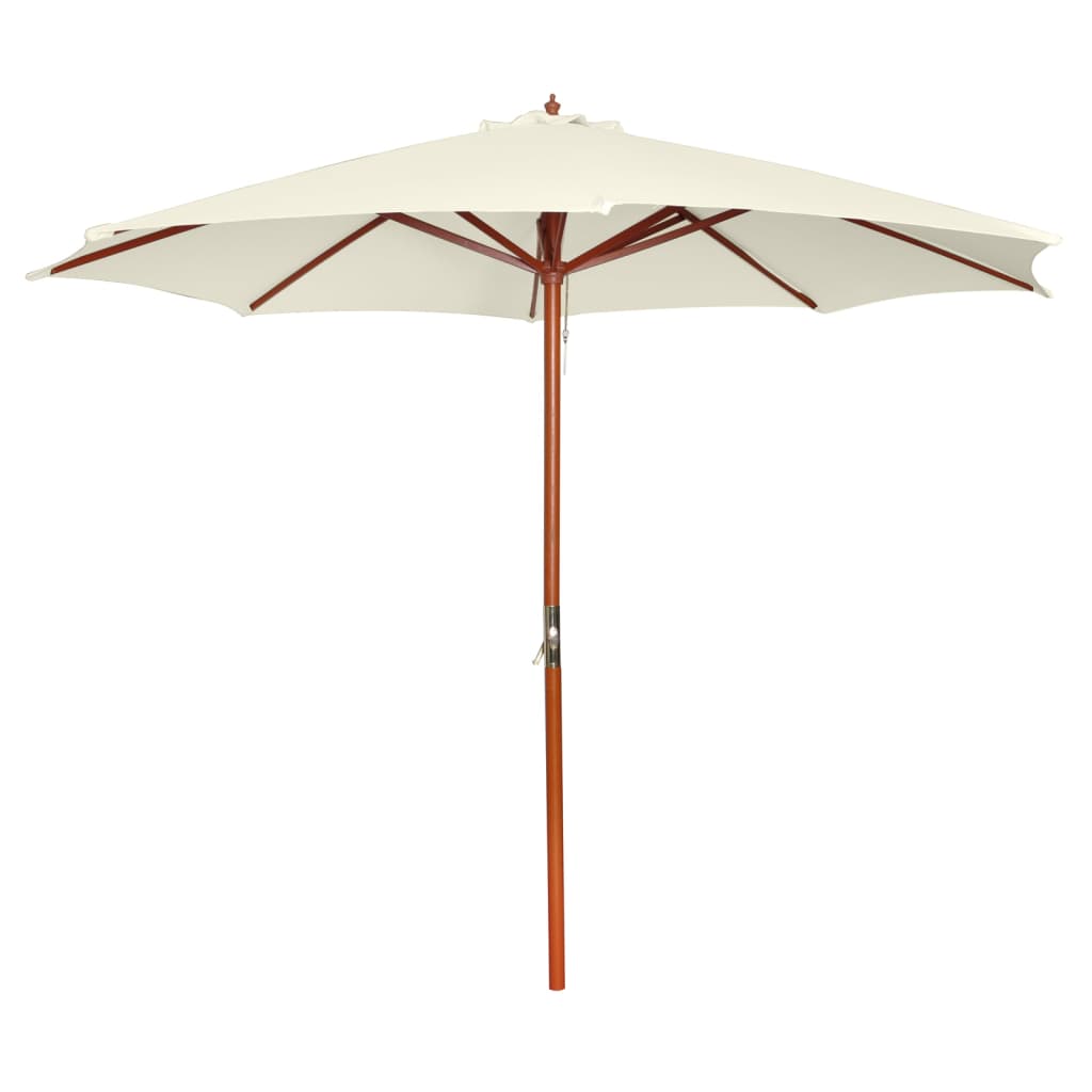 Garden Parasol With Wooden Pole 300 Cm Anthracite