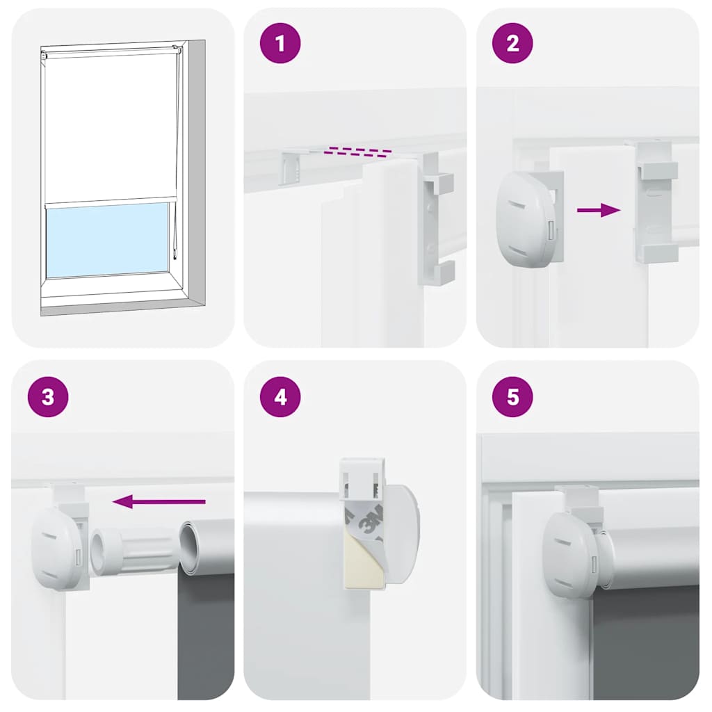 Roller Blind Blackout 84.4X175 Cm Fabric Width 80 Cm Marine