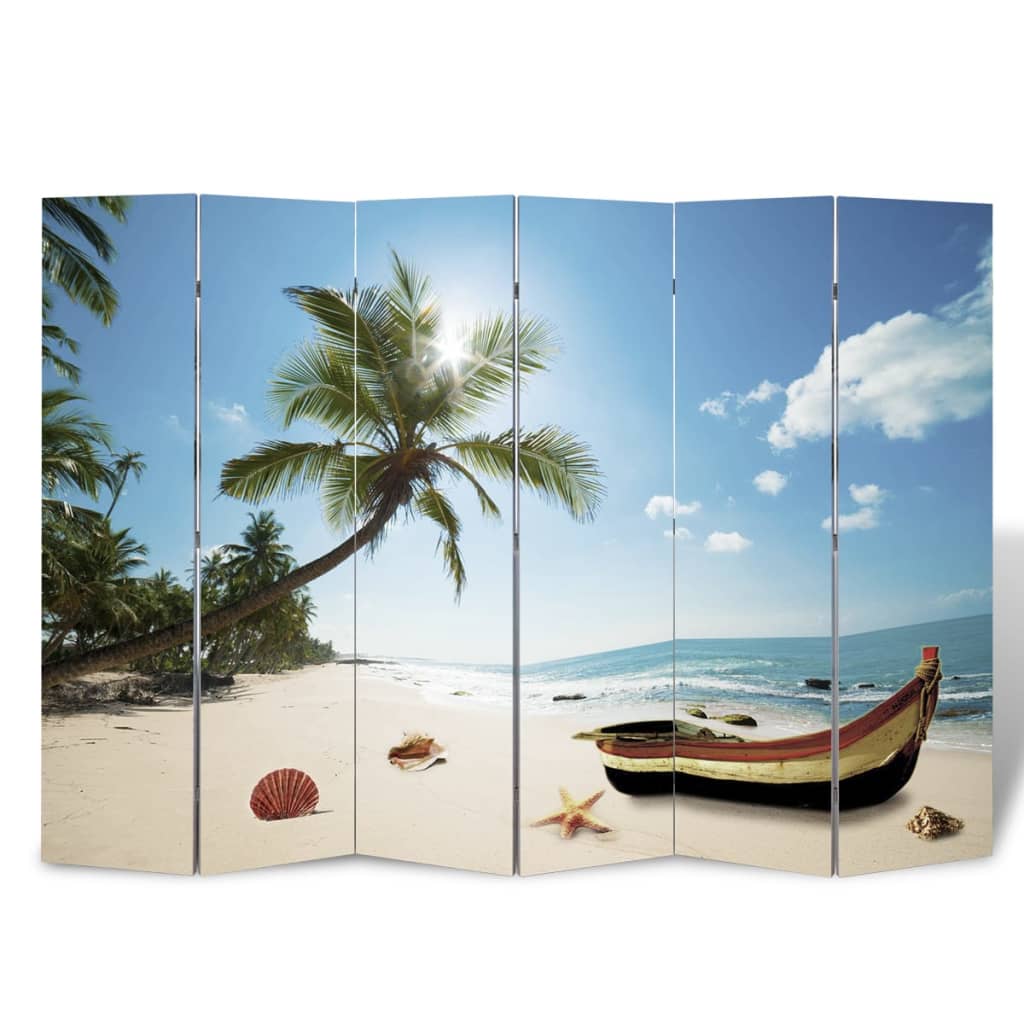 Folding Room Divider 217X170 Cm Beach