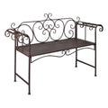 Garden Bench 132 Cm Metal Antique