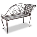 Garden Chaise Lounge 128 Cm Steel Antique