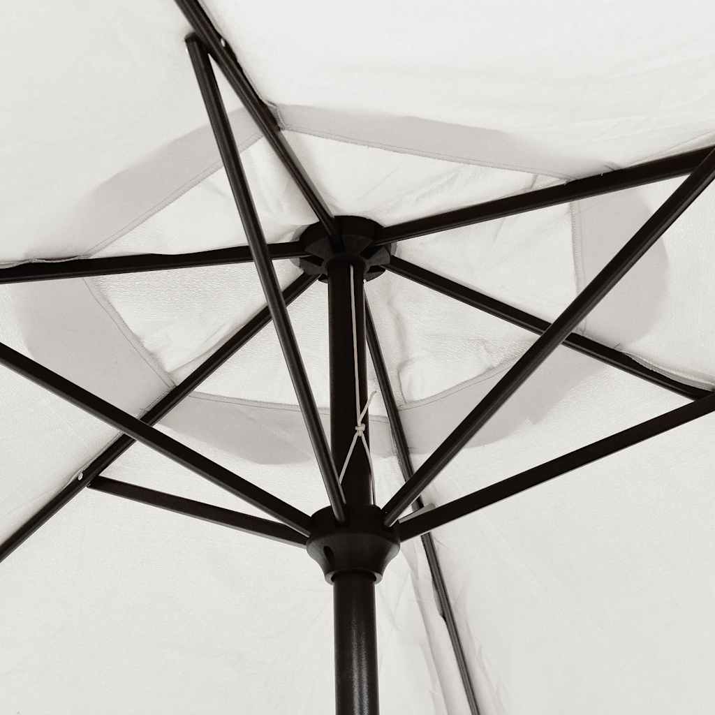 Garden Parasol Metal Pole 300 Cm Taupe Green Anthracite White Waterproof Gre 300
