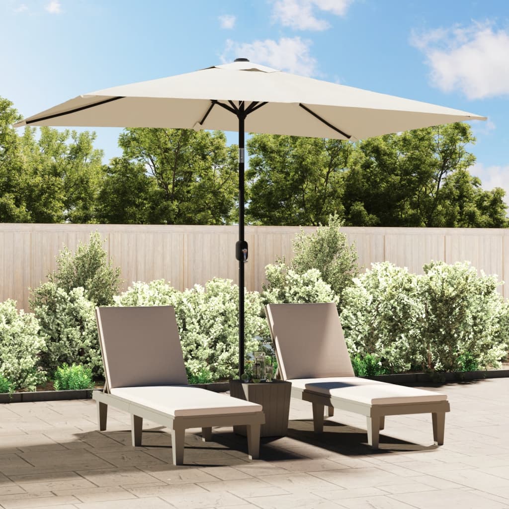 Garden Parasol With Metal Pole 300X200 Cm