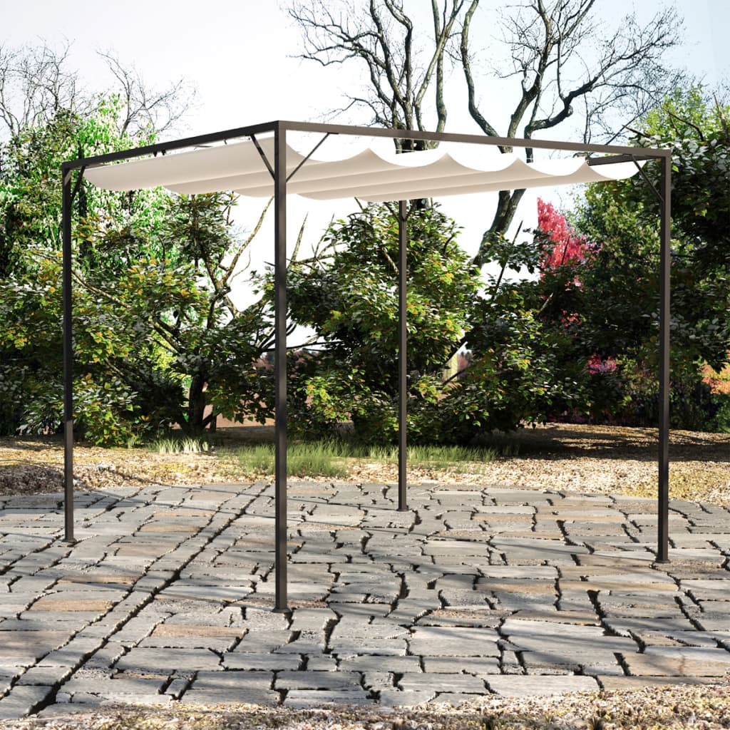 Garden Gazebo With Retractable Roof 3X3 M 180 G/M²