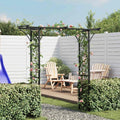 Garden Arches Trellises Arbours & Pergolas Arch Black Iron 200x52x204cm Outdoor
