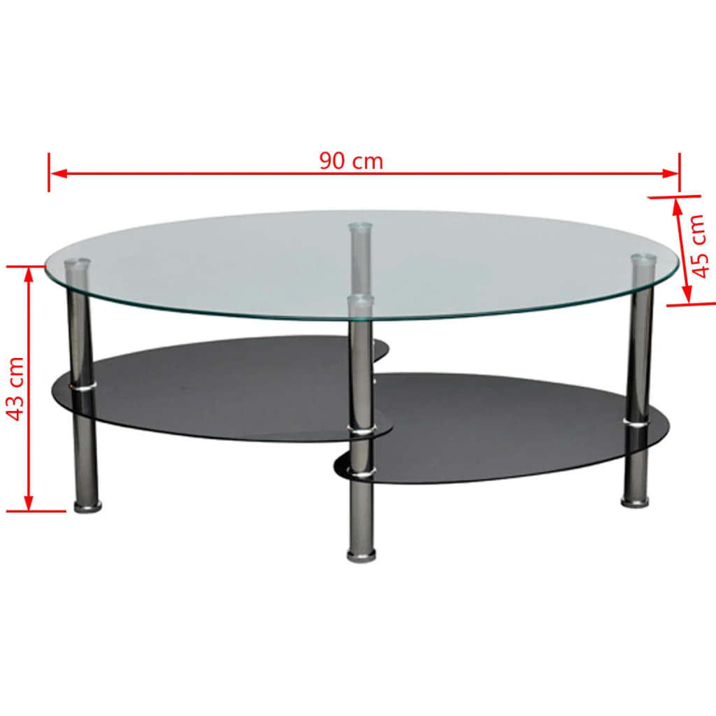 Coffee Table | | Tempered Glass, Metal | Medium | Stylish Design
