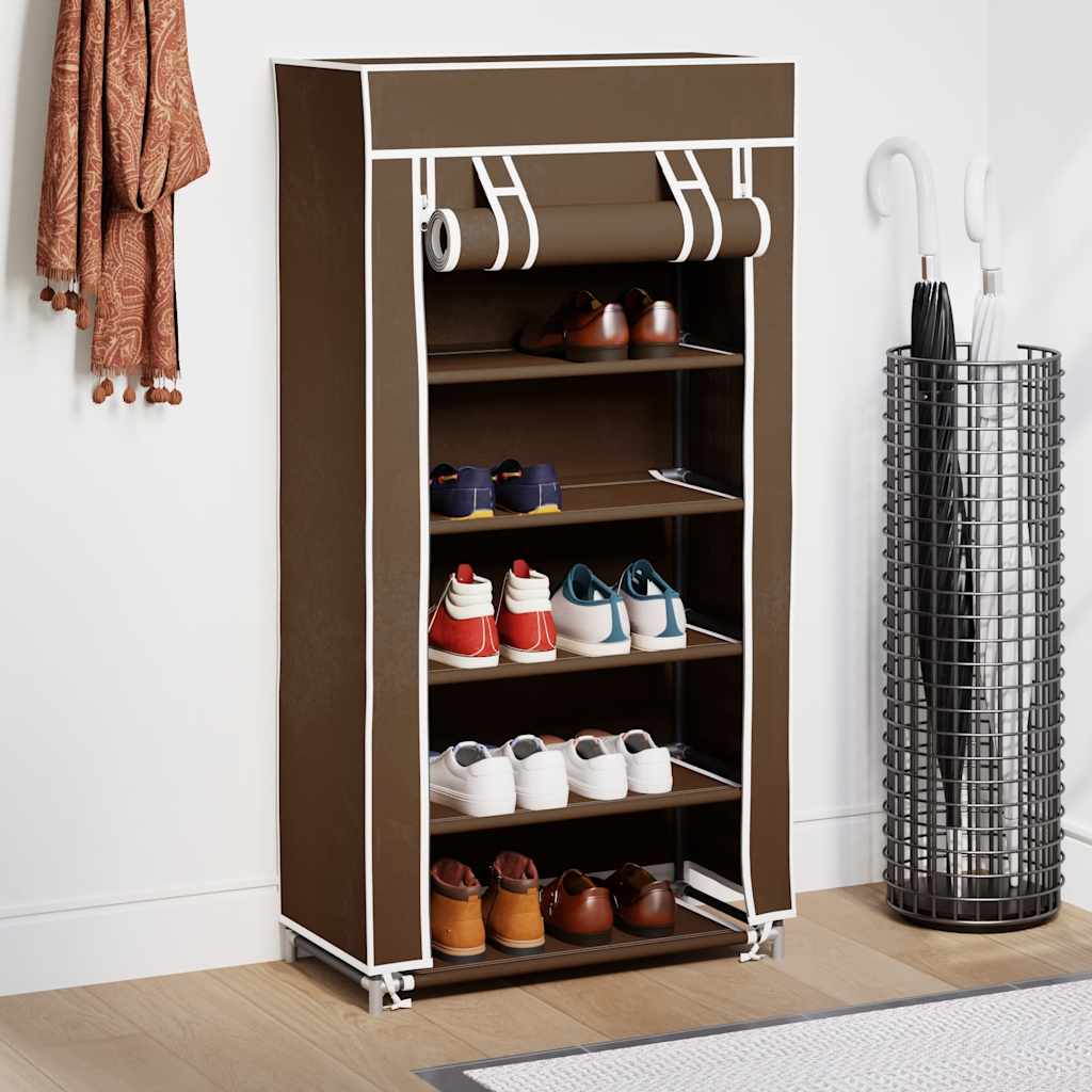 Shoe Racks & Organisers Cabinet Iron Non-Woven Fabric Black Cream Grey Brown 58