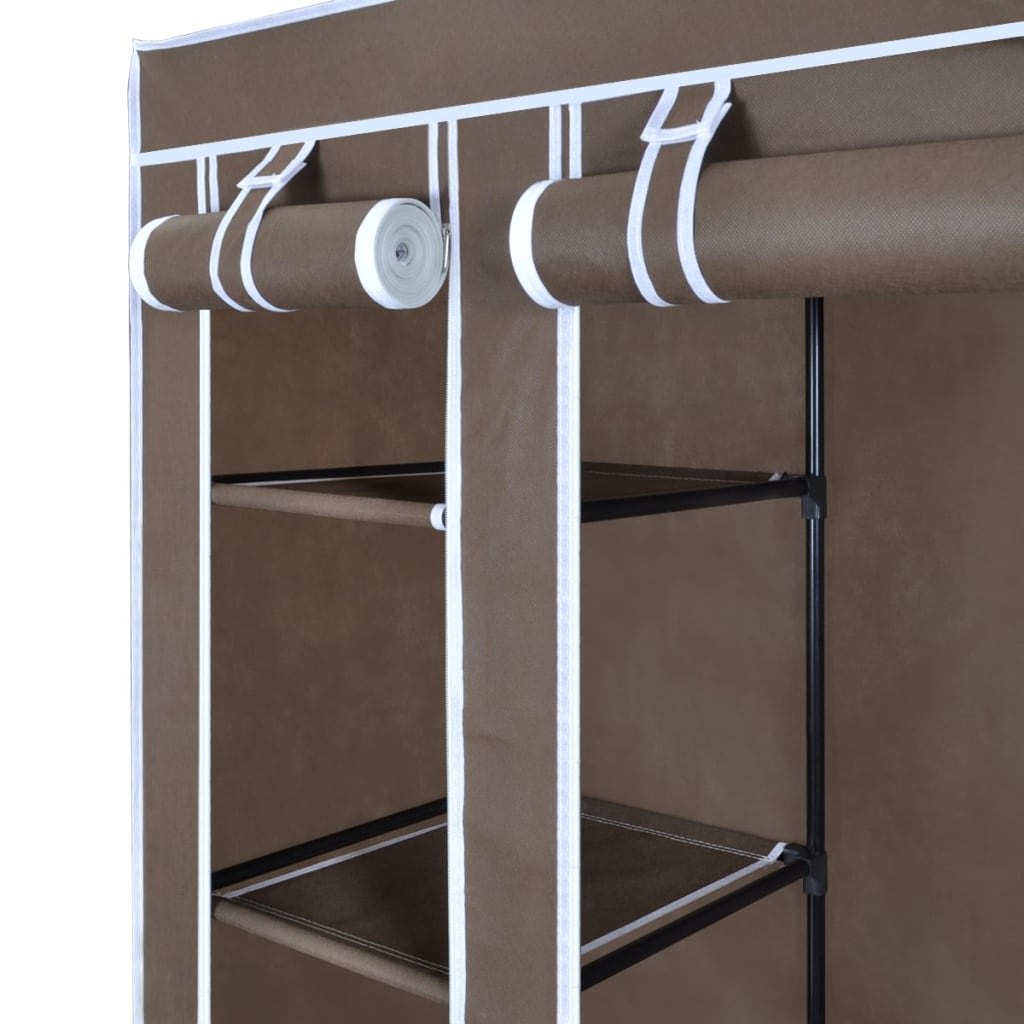 Fabric Wardrobe With Compartments And Rods 45X150X176 Cm