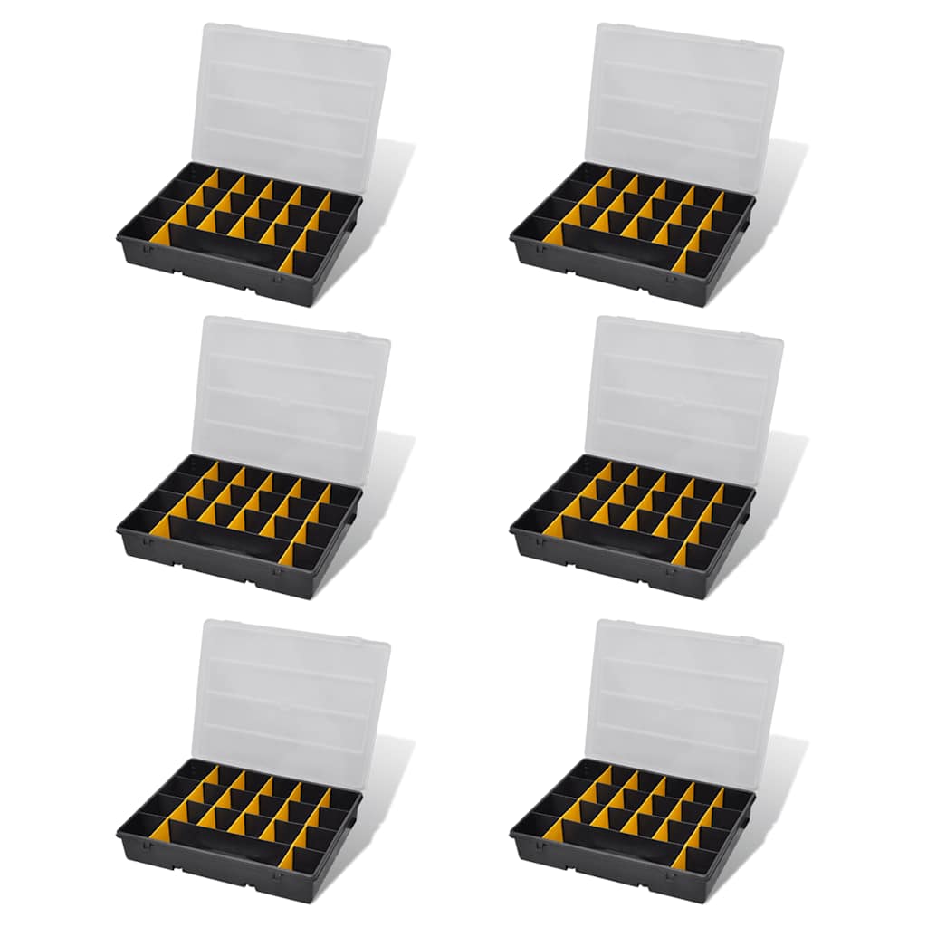 Tool Boxes Storage Box Sort Case 6 Pcs Polypropylene Portable