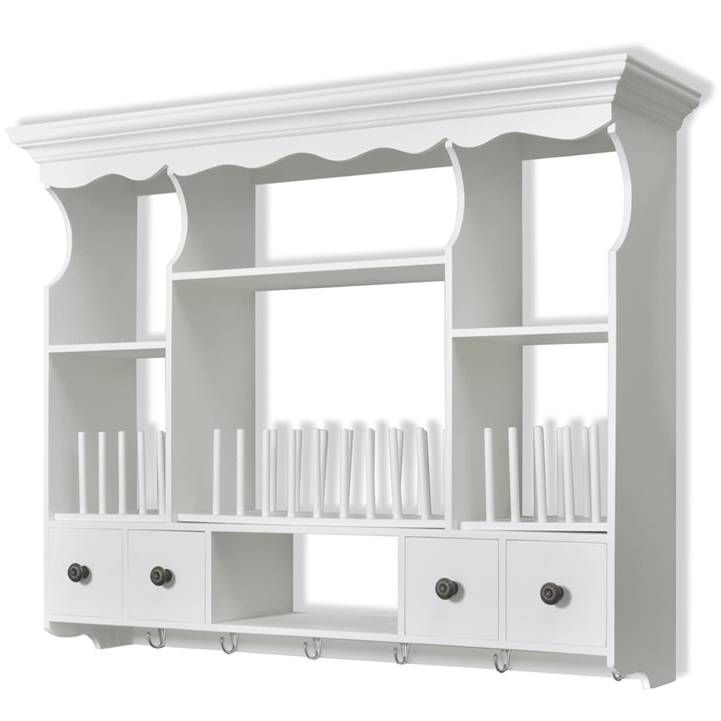 Kitchen Cabinets Wooden Wall Cabinet White 90.5 cm