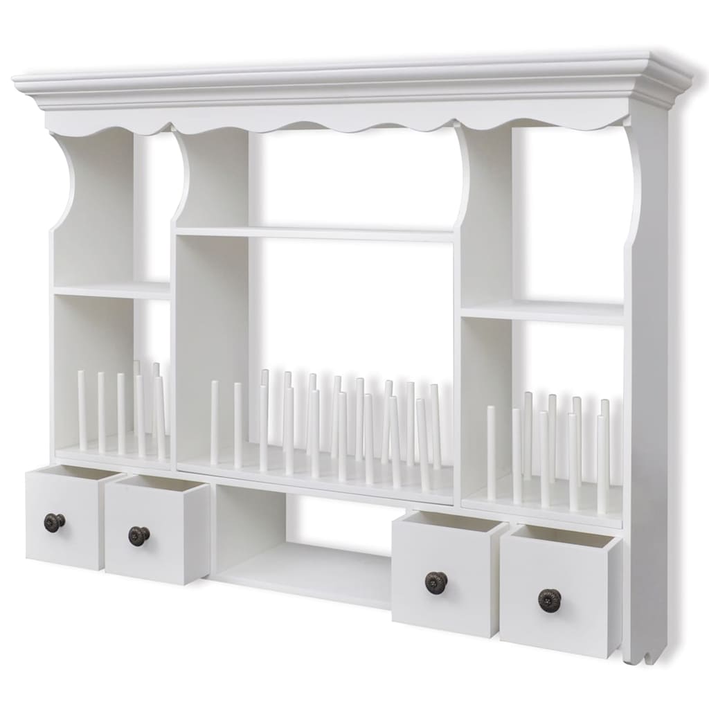 Kitchen Cabinets Wooden Wall Cabinet White 90.5 cm
