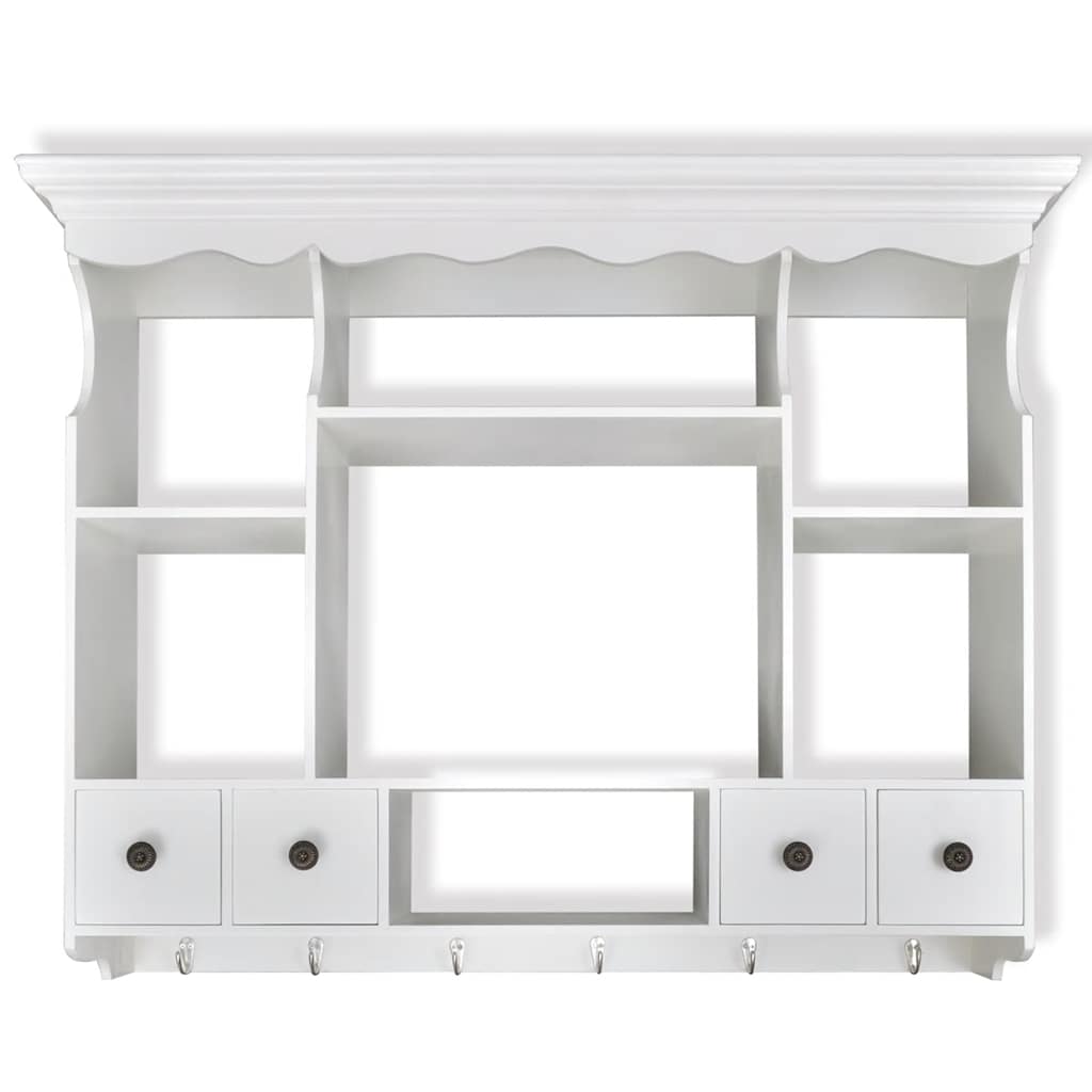 Kitchen Cabinets Wooden Wall Cabinet White 90.5 cm