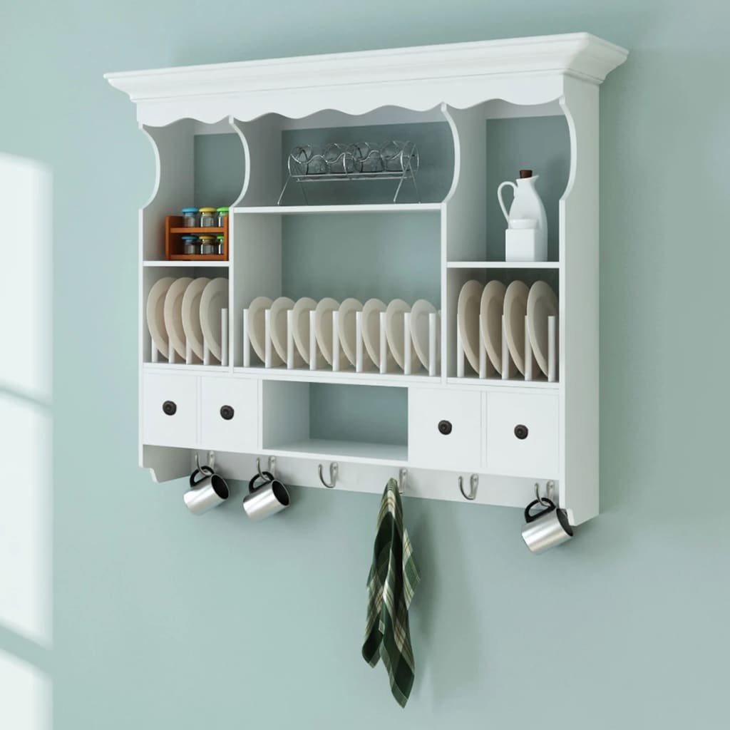 Kitchen Cabinets Wooden Wall Cabinet White 90.5 cm
