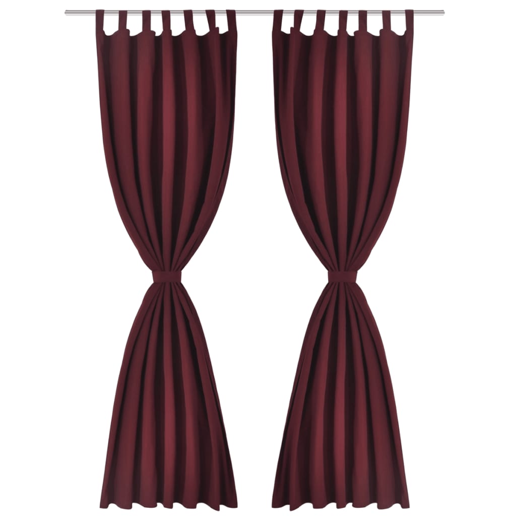 2 Pcs Micro-Satin Curtains With Loops 140 X
