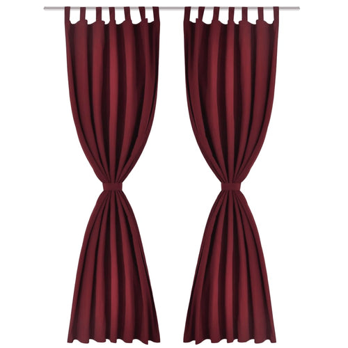 2 Pcs Micro-Satin Curtains With Loops 140 X