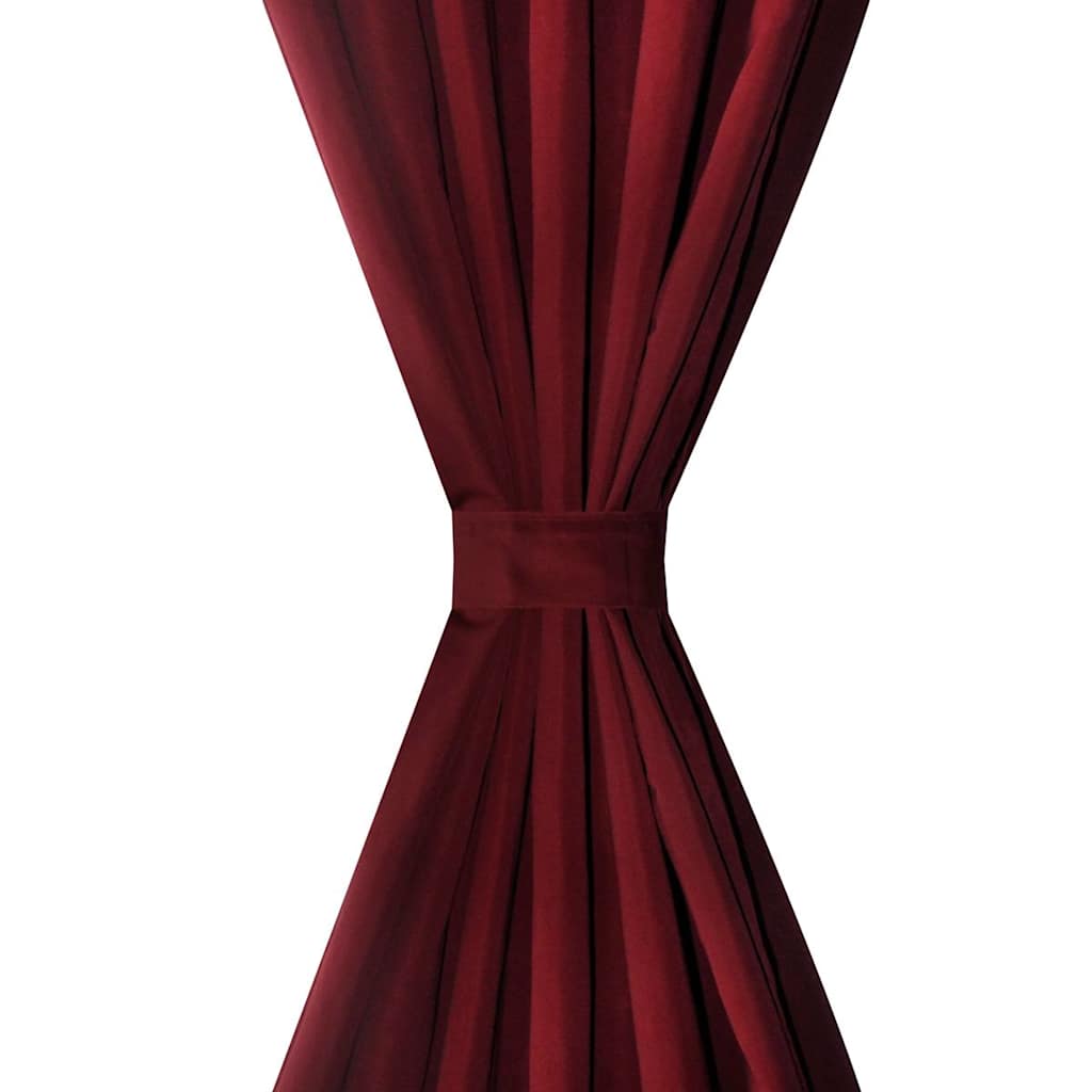 Curtains Micro Satin 2 Pack Loop Top Window Drapes Soft Pair 140cm Wide green