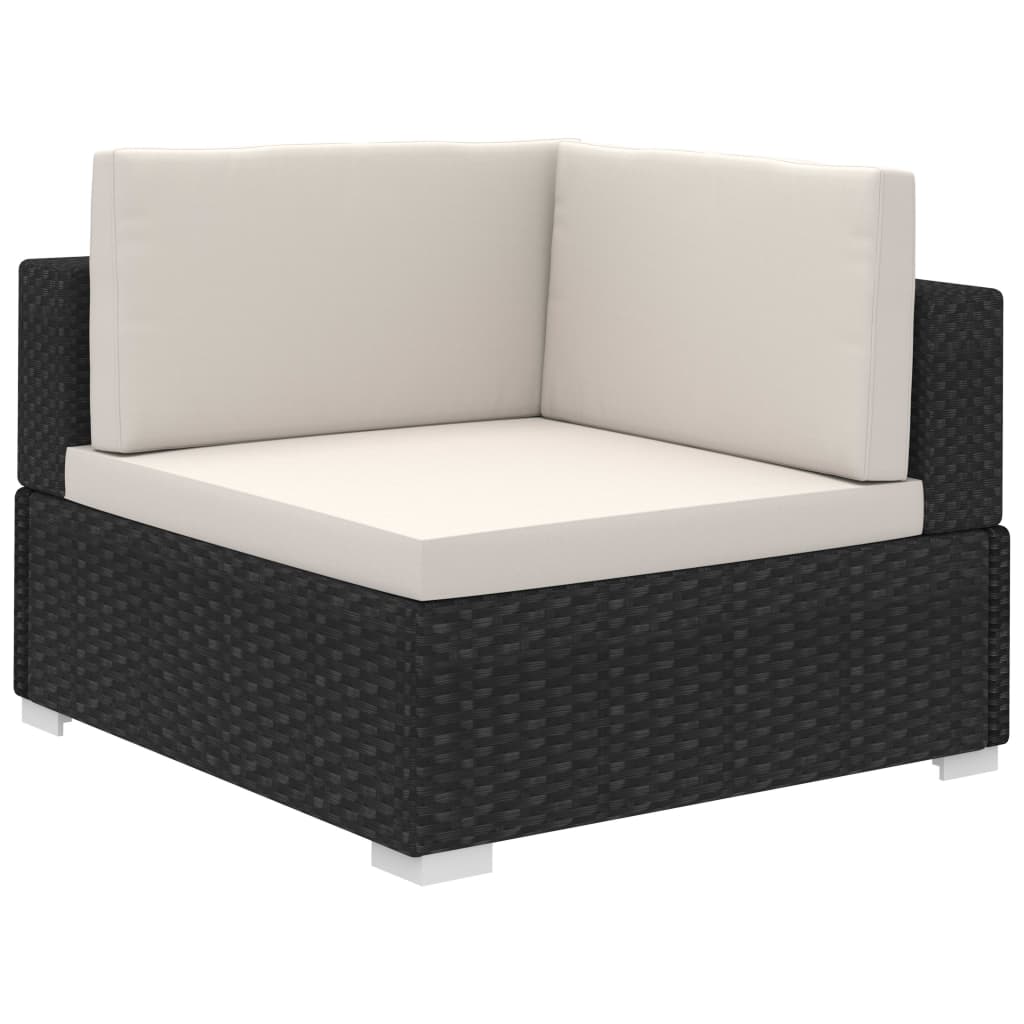 8 Piece Garden Lounge Set With Cushions Poly Rattan