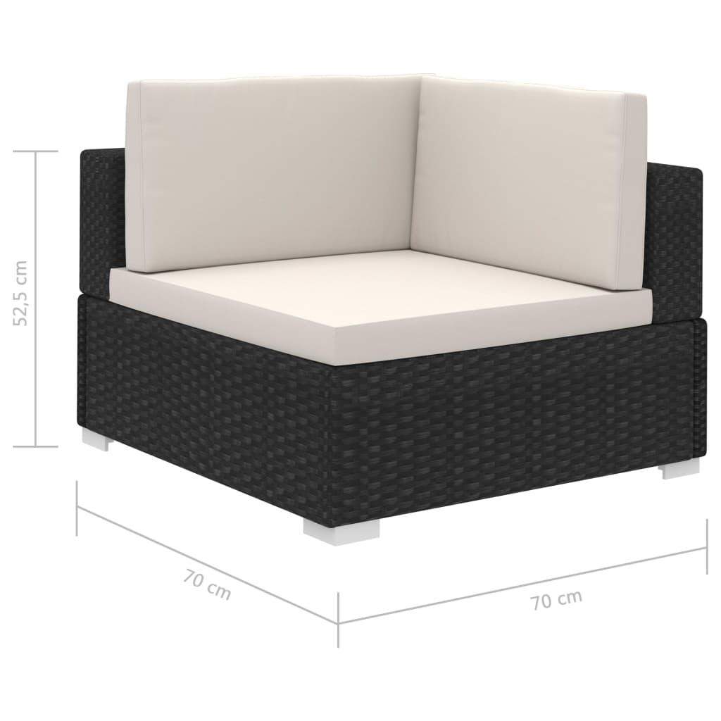 8 Piece Garden Lounge Set With Cushions Poly Rattan