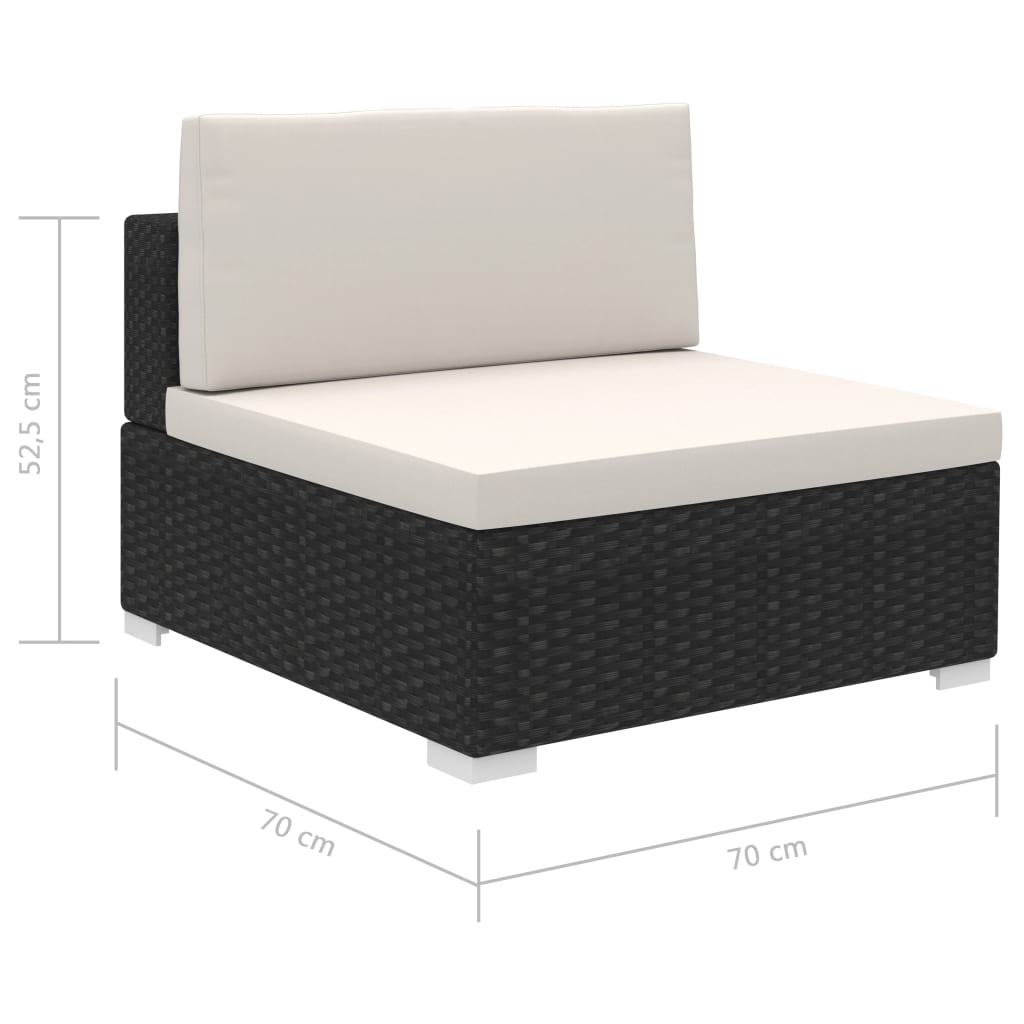 8 Piece Garden Lounge Set With Cushions Poly Rattan