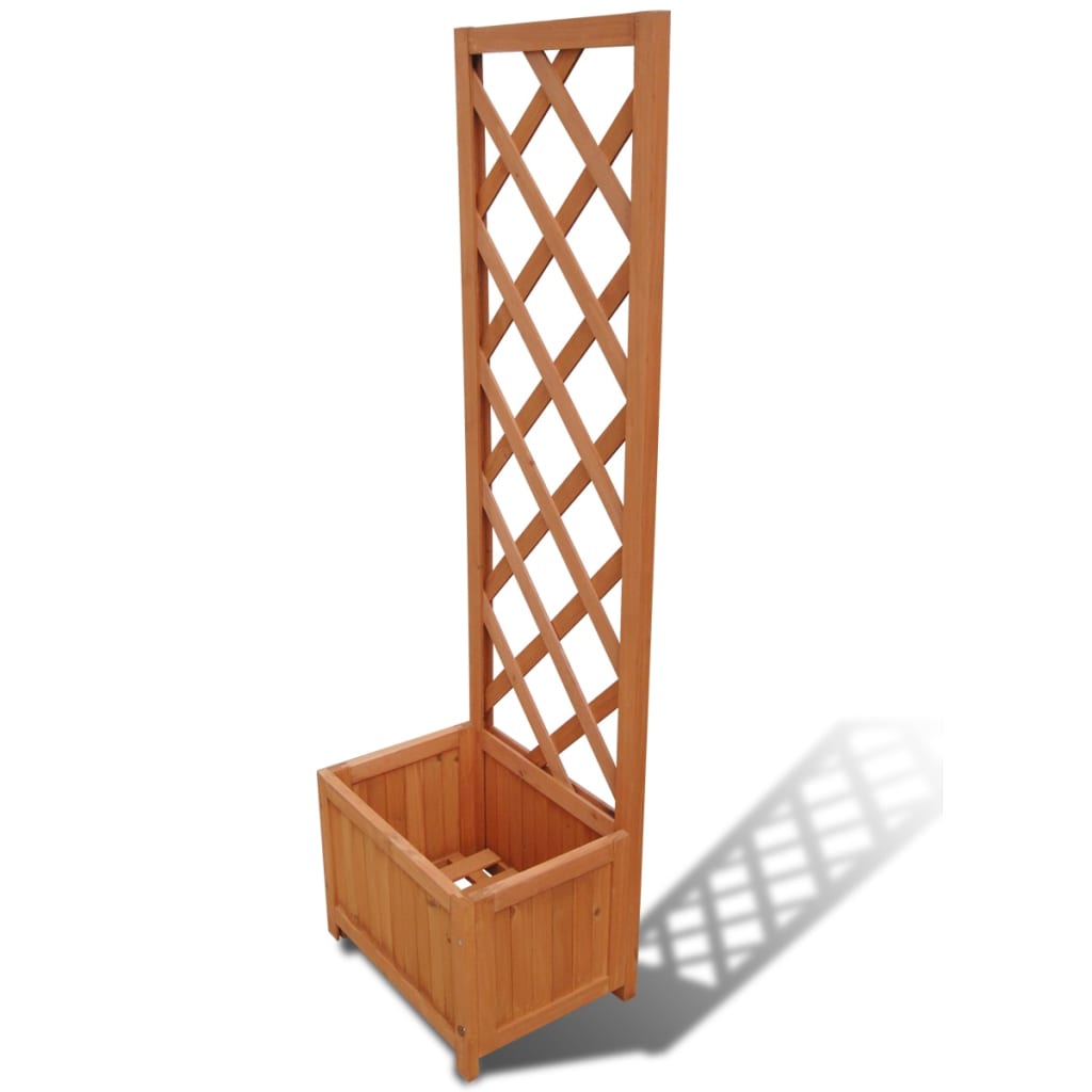 Planter With Trellis Solid Wood Fir