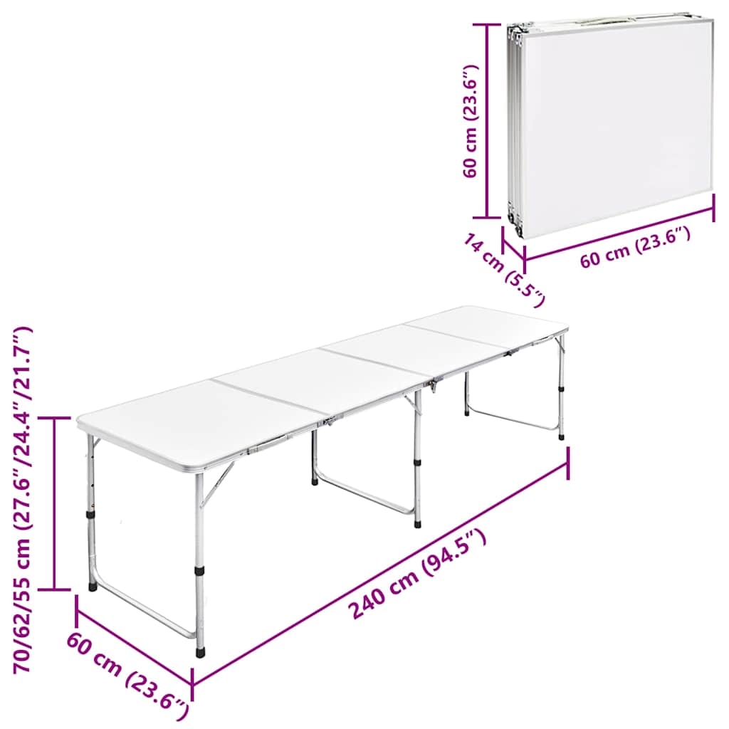 Foldable Camping Height Adjus Aluminium