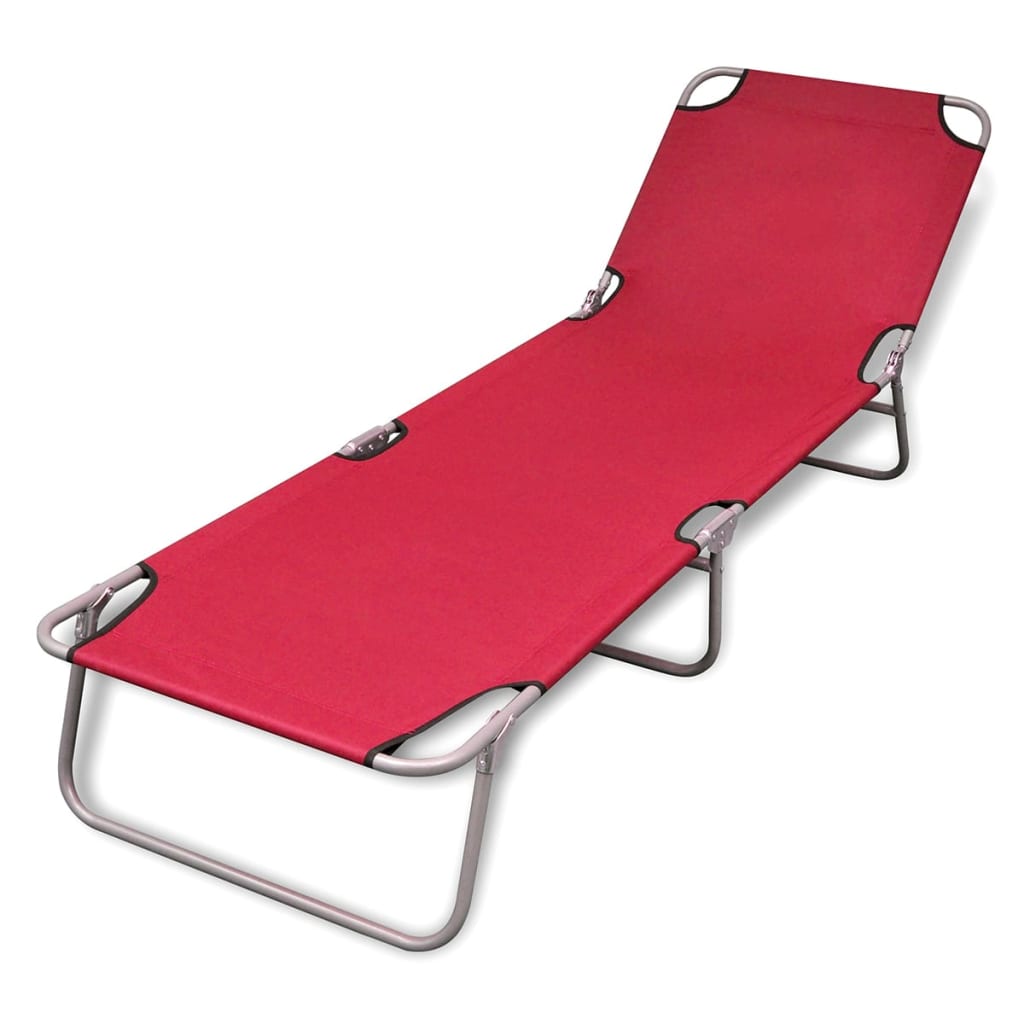 Foldable Sunlounger With Adjustable Backrest
