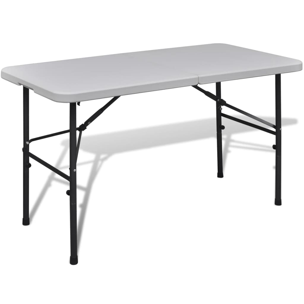 Foldable Garden Table 122 Cm Hdpe White